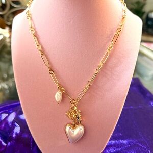 Elegant Gold Heart Charm Necklace